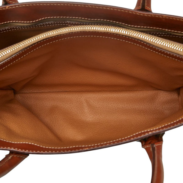 セリーヌ マカダム ハンドバッグ トートバッグ ブラウン PVC レザー レディース CELINE 【中古】