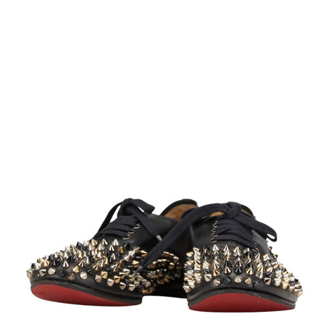 クリスチャンルブタン スタッズ ローファー サイズ：36.5 ブラック レザー レディース Christian Louboutin 【中古】
