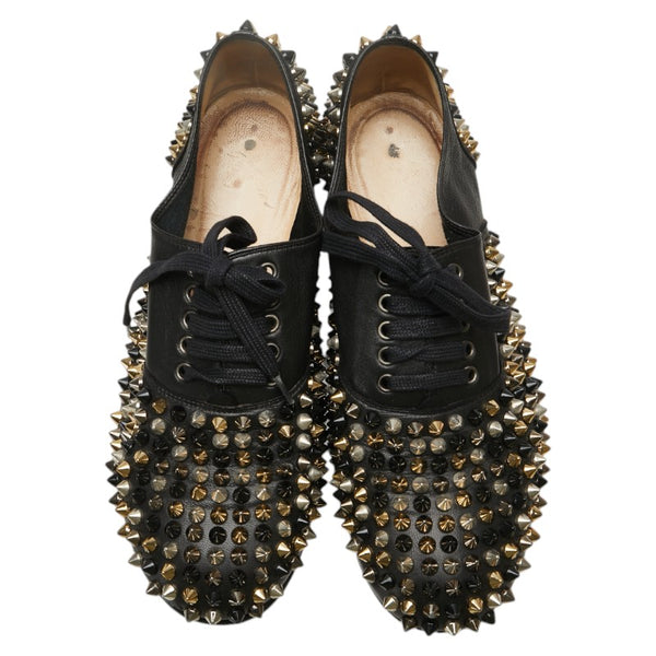 クリスチャンルブタン スタッズ ローファー サイズ：36.5 ブラック レザー レディース Christian Louboutin 【中古】