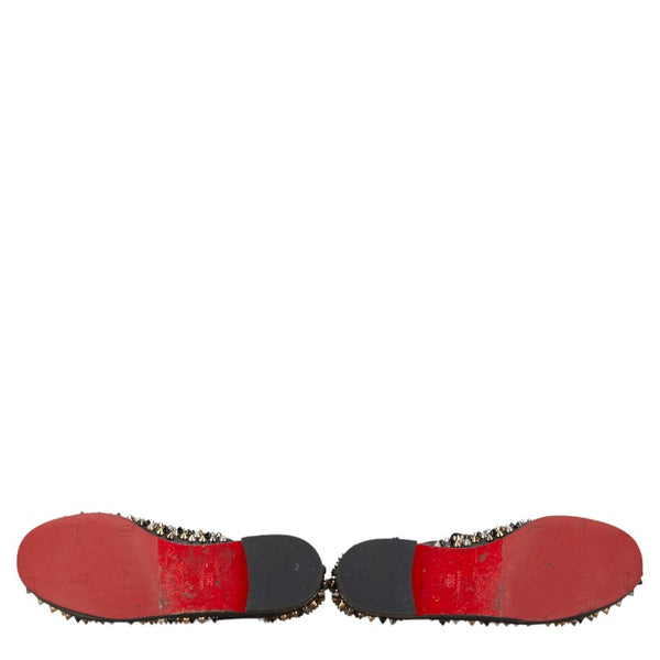 クリスチャンルブタン スタッズ ローファー サイズ：36.5 ブラック レザー レディース Christian Louboutin 【中古】