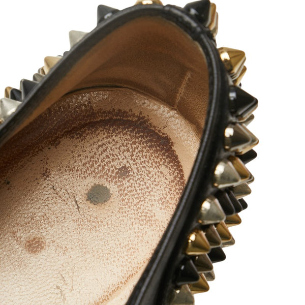 クリスチャンルブタン スタッズ ローファー サイズ：36.5 ブラック レザー レディース Christian Louboutin 【中古】