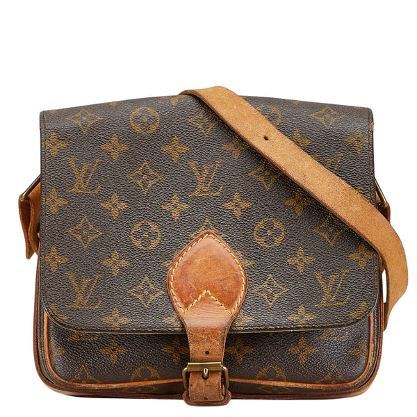 ルイ ヴィトン モノグラム カルトシエールMM 斜め掛け ショルダーバッグ M51253 ブラウン PVC レザー レディース LOUIS VUITTON 【中古】