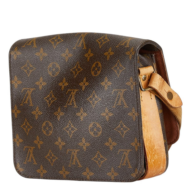 ルイ ヴィトン モノグラム カルトシエールMM 斜め掛け ショルダーバッグ M51253 ブラウン PVC レザー レディース LOUIS VUITTON 【中古】