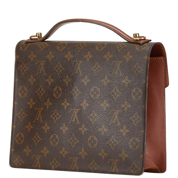 ルイ ヴィトン モノグラム モンソー ハンドバッグ ショルダーバッグ 2WAY M51185 ブラウン PVC レザー レディース LOUIS VUITTON 【中古】