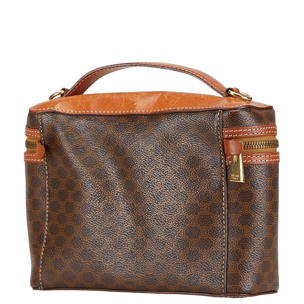 セリーヌ マカダム ハンドバッグ ショルダーバッグ 2WAY ブラウン PVC レザー レディース CELINE 【中古】