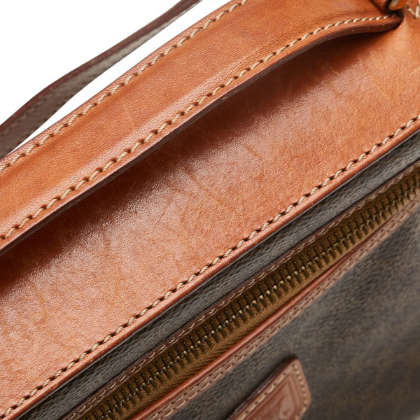 セリーヌ マカダム ハンドバッグ ショルダーバッグ 2WAY ブラウン PVC レザー レディース CELINE 【中古】
