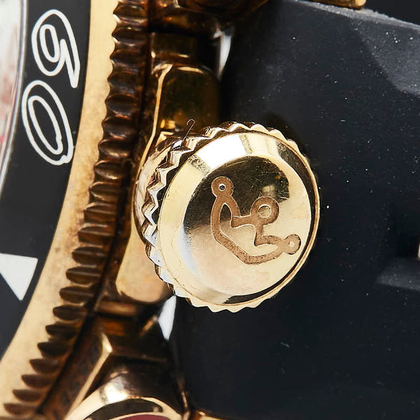 ガガミラノ クロノ48 腕時計 6056.6 クオーツ シルバー文字盤 ステンレススチール ラバー メンズ 【中古】