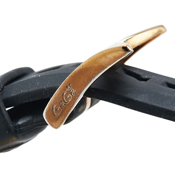 ガガミラノ クロノ48 腕時計 6056.6 クオーツ シルバー文字盤 ステンレススチール ラバー メンズ 【中古】