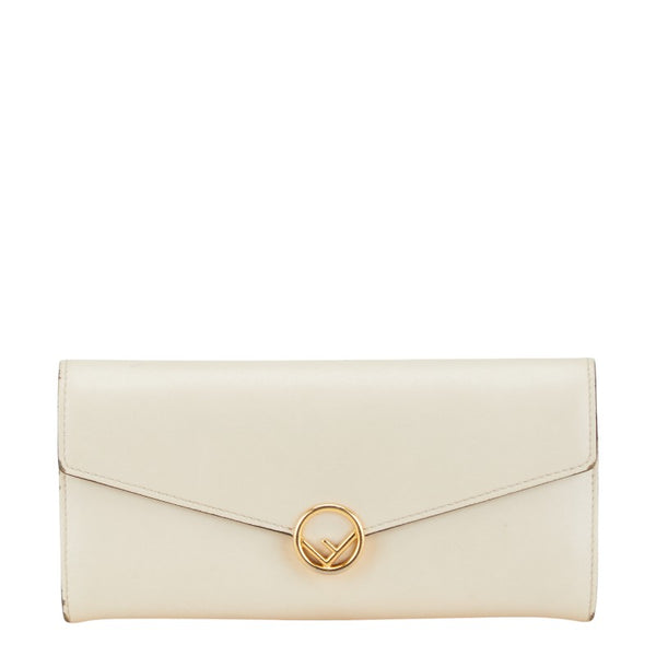 フェンディ F is FENDI エフ イズ フェンディ 長財布 ベージュ レザー レディース FENDI 【中古】