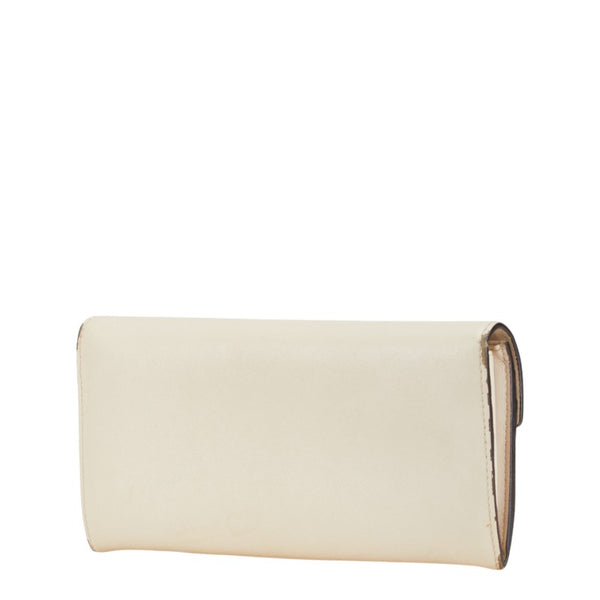 フェンディ F is FENDI エフ イズ フェンディ 長財布 ベージュ レザー レディース FENDI 【中古】