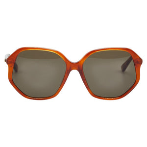 グッチ サングラス GG0258SA ブラウン プラスチック レディース GUCCI 【中古】