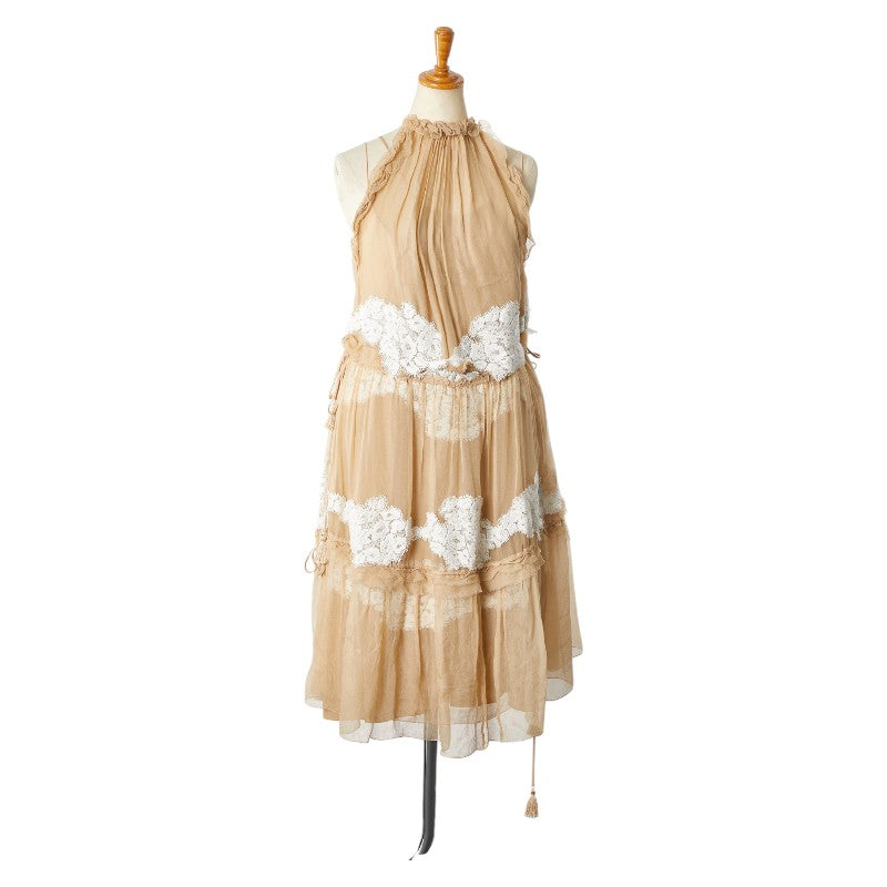 クロエ ドレス サイズ：34 ベージュ ポリエステル レディース Chloe 【中古】