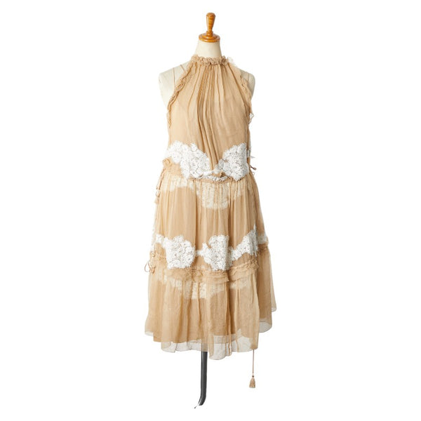 クロエ ドレス サイズ：34 ベージュ ポリエステル レディース Chloe 【中古】