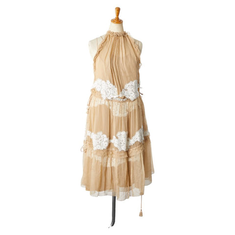 クロエ ドレス サイズ：34 ベージュ ポリエステル レディース Chloe 【中古】