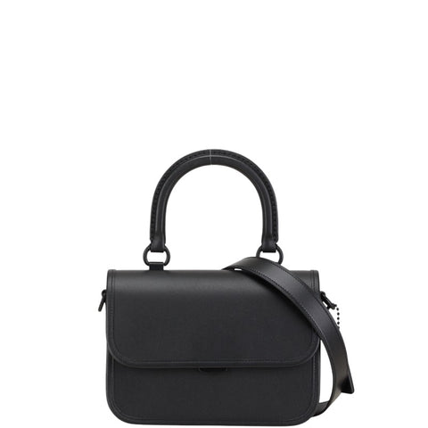 コーチ ローグ トップ ハンドル ハンドバッグ ショルダーバッグ 2WAY CQ760 ブラック レザー レディース COACH 【中古】