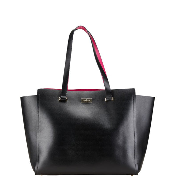 ケイトスペード トートバッグ ブラック ピンク レザー レディース Kate Spade 【中古】