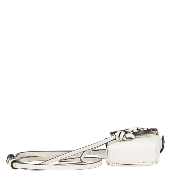 トリーバーチ ロゴ ミニショルダーバッグ ホワイト レザー レディース Tory Burch 【中古】