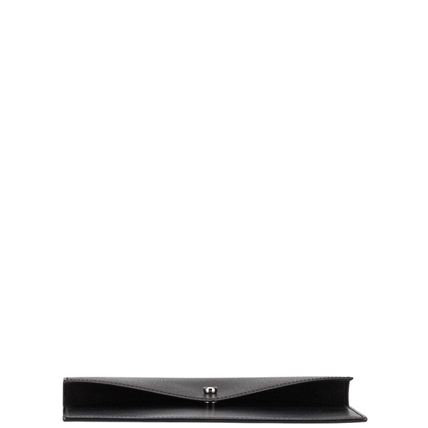 サンローラン レターカードケース 小物入れ ポーチ ブラック レザー レディース SAINT LAURENT 【中古】
