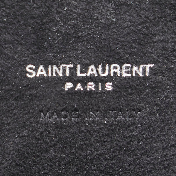 サンローラン レターカードケース 小物入れ ポーチ ブラック レザー レディース SAINT LAURENT 【中古】