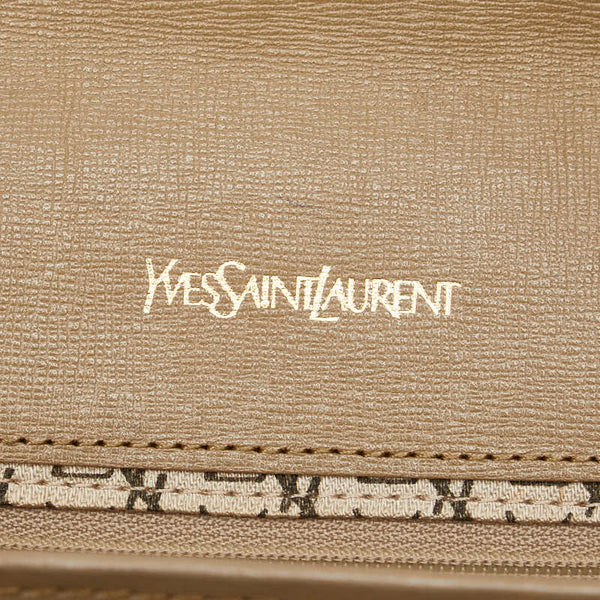 サンローラン 斜め掛け ショルダーバッグ ベージュ PVC レザー レディース SAINT LAURENT 【中古】