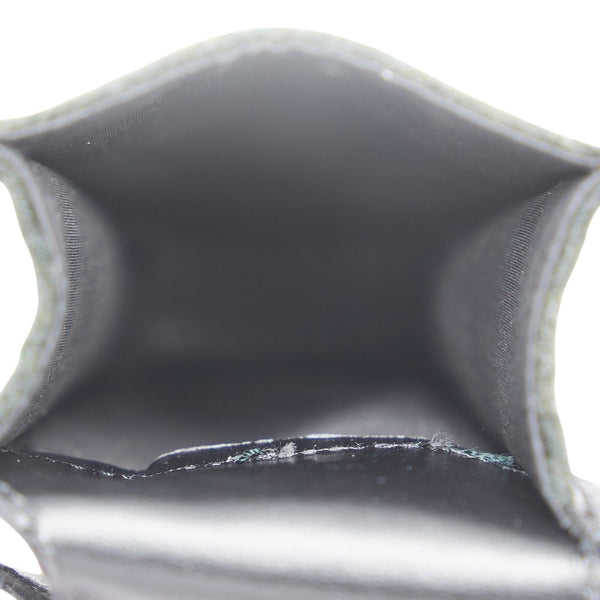 グッチ ポーチ 小物入れ 039 0982 3754 カーキ ブラック ウール レザー レディース GUCCI 【中古】