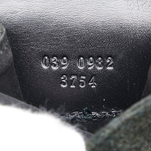 グッチ ポーチ 小物入れ 039 0982 3754 カーキ ブラック ウール レザー レディース GUCCI 【中古】