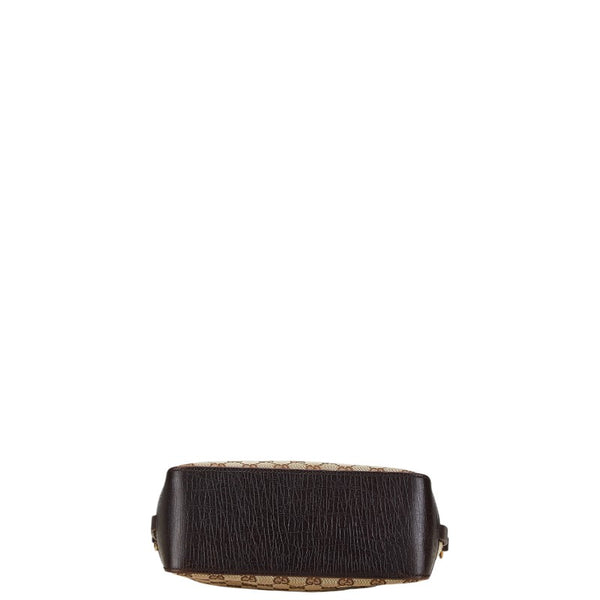 グッチ GGキャンバス トートバッグ 107757 ベージュ ブラウン キャンバス レザー レディース GUCCI 【中古】