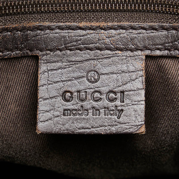 グッチ GGキャンバス トートバッグ 107757 ベージュ ブラウン キャンバス レザー レディース GUCCI 【中古】