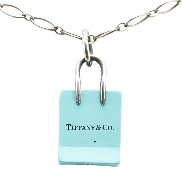 ティファニー ショッピングバッグ ネックレス ティファニーブルー SV925 シルバー レディース TIFFANY&Co. 【中古】