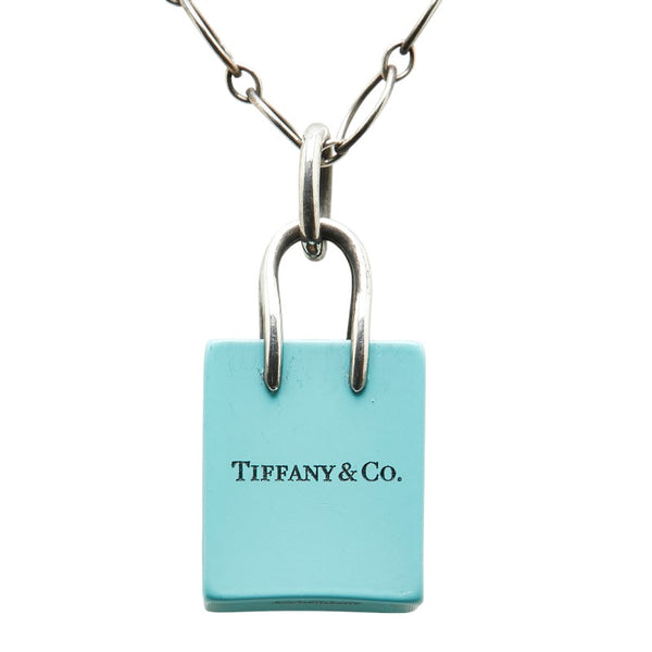 ティファニー ショッピングバッグ ネックレス ティファニーブルー SV925 シルバー レディース TIFFANY&Co. 【中古】