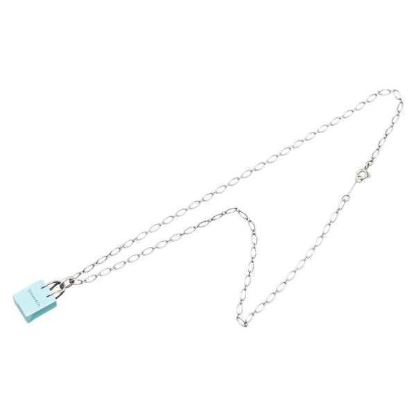 ティファニー ショッピングバッグ ネックレス ティファニーブルー SV925 シルバー レディース TIFFANY&Co. 【中古】