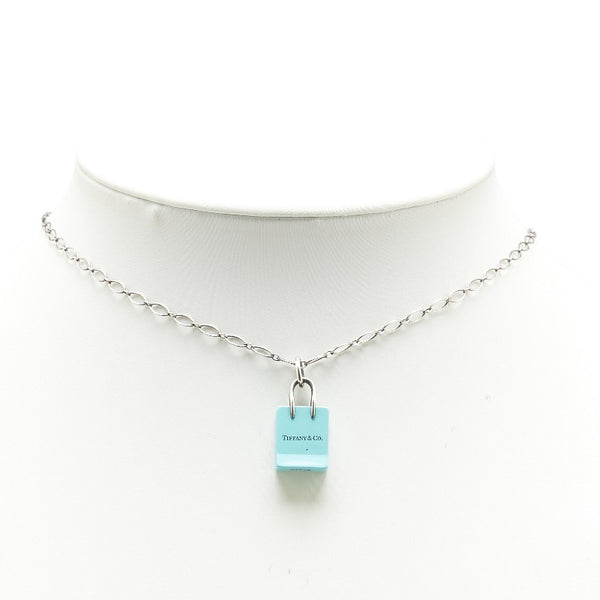 ティファニー ショッピングバッグ ネックレス ティファニーブルー SV925 シルバー レディース TIFFANY&Co. 【中古】