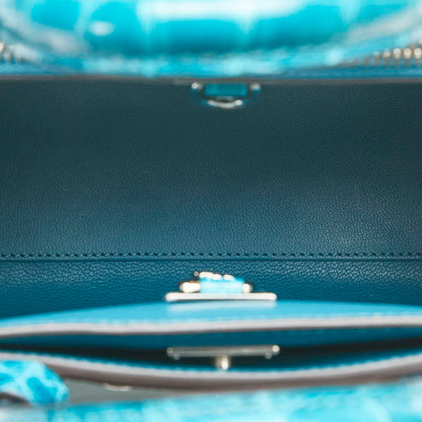 ルイ ヴィトン シティスティーマー MINI ハンドバッグ ショルダーバッグ 2WAY N95115 ライトブルー クロコダイル レディース LOUIS VUITTON 【中古】