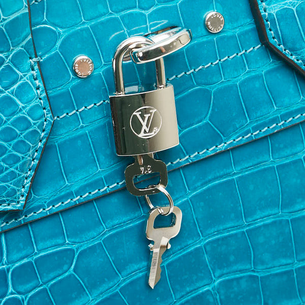 ルイ ヴィトン シティスティーマー MINI ハンドバッグ ショルダーバッグ 2WAY N95115 ライトブルー クロコダイル レディース LOUIS VUITTON 【中古】