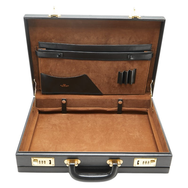 グッチ マイクロGG シェリーライン アタッシュケース ビジネスバッグ ブラック PVC レザー メンズ GUCCI 【中古】