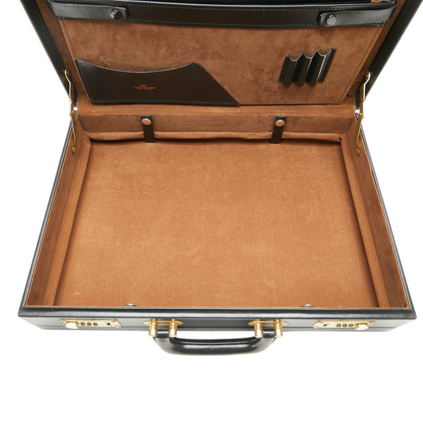 グッチ マイクロGG シェリーライン アタッシュケース ビジネスバッグ ブラック PVC レザー メンズ GUCCI 【中古】