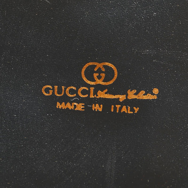 グッチ マイクロGG シェリーライン アタッシュケース ビジネスバッグ ブラック PVC レザー メンズ GUCCI 【中古】