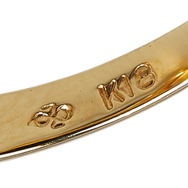 K18YG イエローゴールド シトリントパーズ3.14ct ダイヤ0.03ct リング 指輪 レディース 10.5号 【中古】