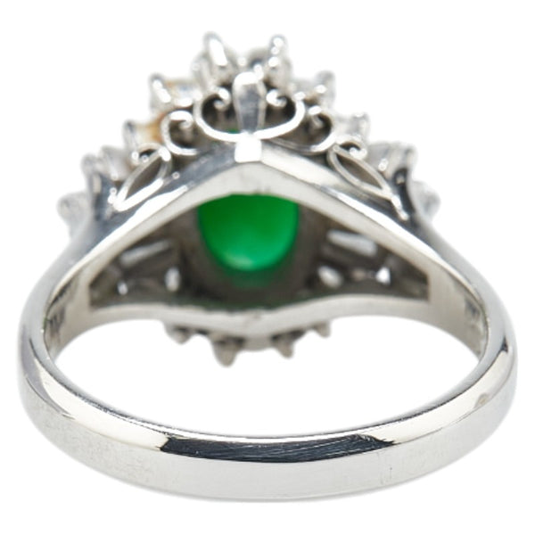 Pt900 プラチナ ヒスイ1.50ct ダイヤ0.60ct リング 指輪 レディース 10.5号 【中古】