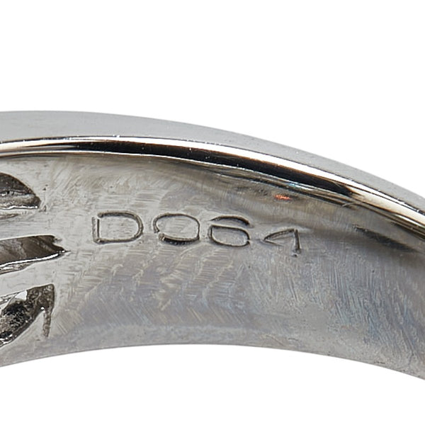 Pt900 プラチナ 黒蝶真珠12.2mm ダイヤ0.64ct リング 指輪 レディース 10.5号 【中古】
