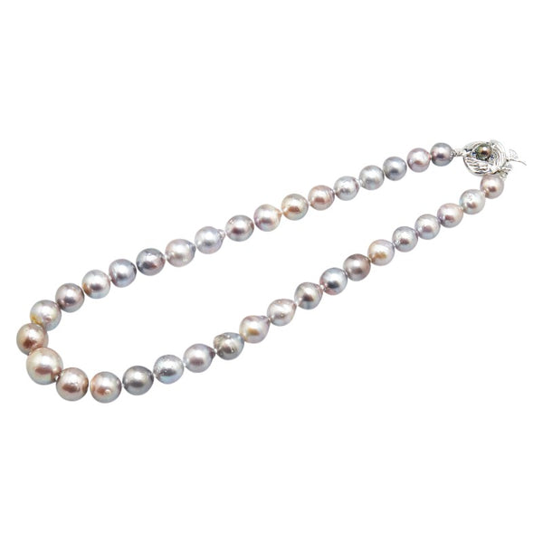 スターリングシルバー 黒蝶真珠10～14mm ネックレス レディース 【中古】