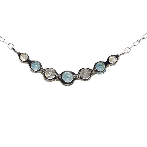 K18WG ホワイトゴールド アレキサンドライト0.21ct ダイヤ0.17ct ネックレス レディース 【中古】