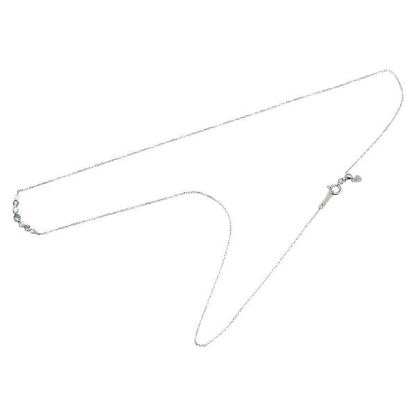 K18WG ホワイトゴールド アレキサンドライト0.21ct ダイヤ0.17ct ネックレス レディース 【中古】