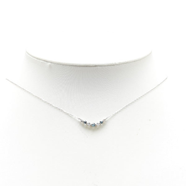 K18WG ホワイトゴールド アレキサンドライト0.21ct ダイヤ0.17ct ネックレス レディース 【中古】