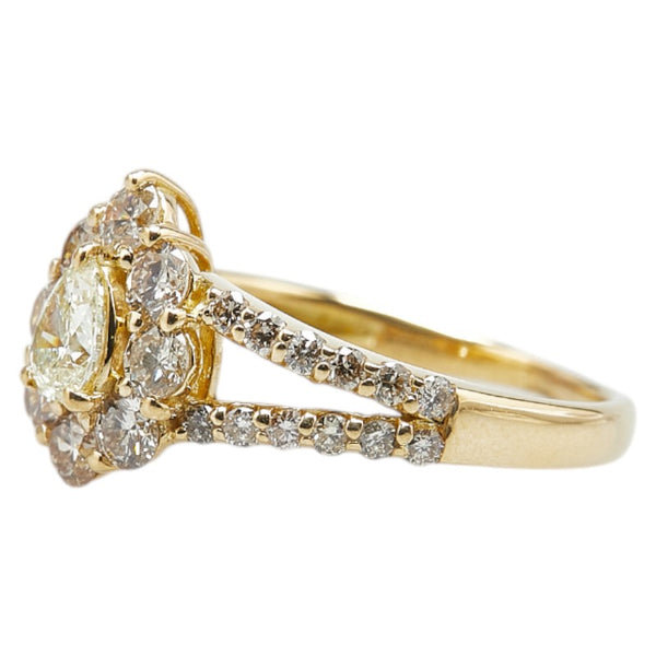 K18YG イエローゴールド ダイヤ1.00ct リング 指輪 レディース 8.5号 【中古】