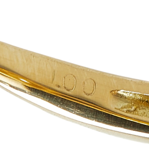 K18YG イエローゴールド ダイヤ1.00ct リング 指輪 レディース 8.5号 【中古】