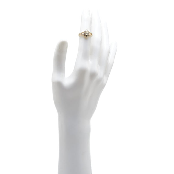 K18YG イエローゴールド ダイヤ1.00ct リング 指輪 レディース 8.5号 【中古】
