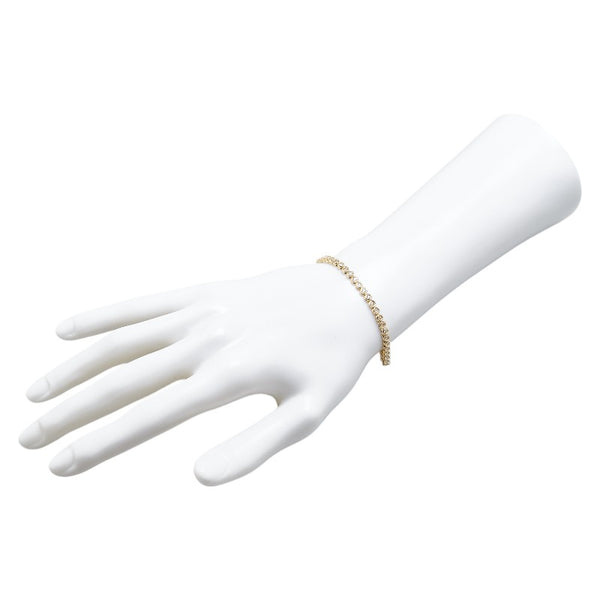 K18YG イエローゴールド ダイヤ1.00ct テニスチェーン ブレスレット レディース 【中古】