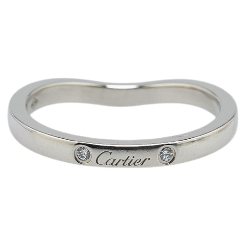 カルティエ バレリーナ ウェディング リング 指輪 #49 Pt950 プラチナ レディース CARTIER 【中古】