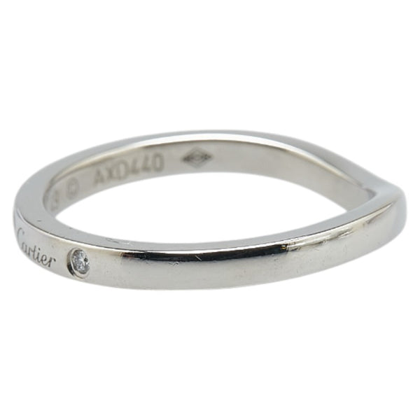 カルティエ バレリーナ ウェディング リング 指輪 #49 Pt950 プラチナ レディース CARTIER 【中古】
